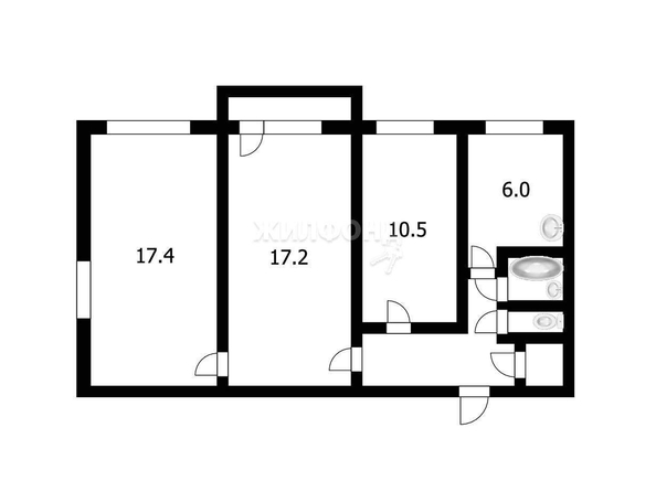 
   Продам 3-комнатную, 61.4 м², Ленина  ул, 11

. Фото 1.