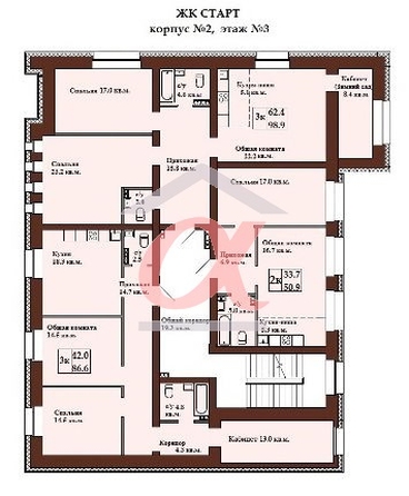 
   Продам 3-комнатную, 84 м², Тухачевского ул, 29Бк1

. Фото 24.