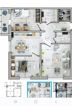 
   Продам 3-комнатную, 74.3 м², Строителей б-р, 60к2

. Фото 47.