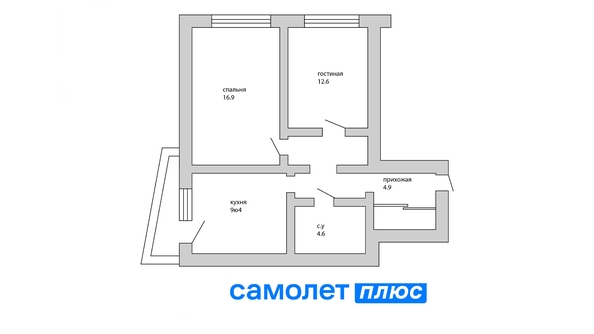 
   Продам 2-комнатную, 55.3 м², Строителей б-р, корпус 2

. Фото 16.