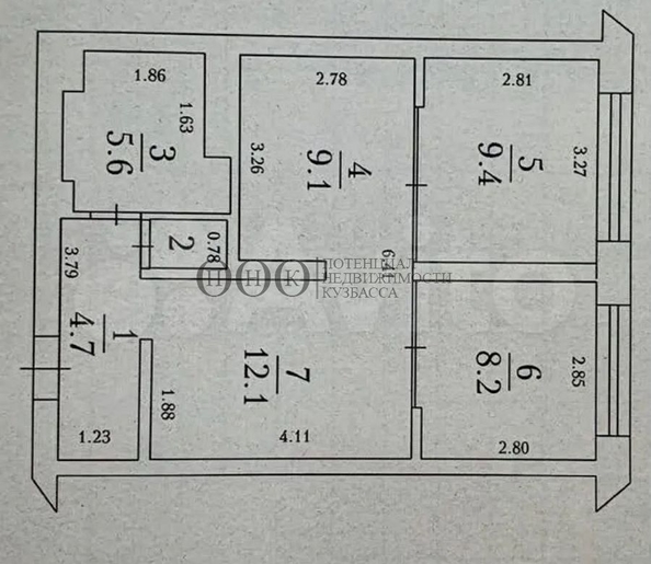 
   Продам 2-комнатную, 50 м², Московский пр-кт, 8 к2

. Фото 9.