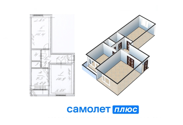 
   Продам 2-комнатную, 51.1 м², Веры Волошиной ул, 27

. Фото 23.