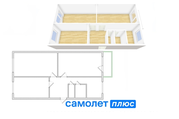 
   Продам 3-комнатную, 61.4 м², Пионерский б-р, 14

. Фото 16.