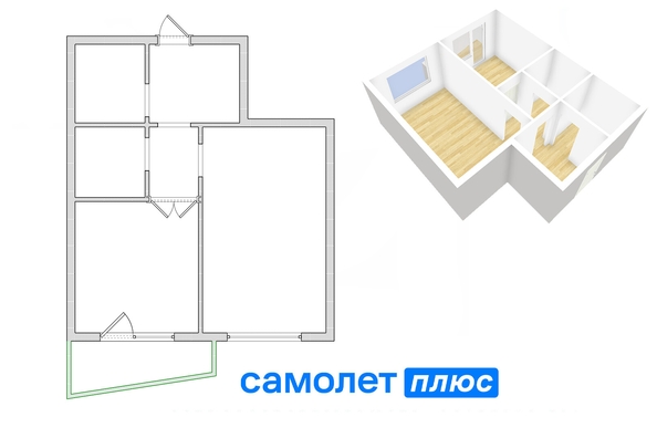 
   Продам 1-комнатную, 39.4 м², Московский пр-кт, 2а

. Фото 2.