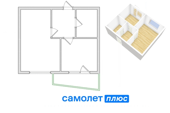 
   Продам 1-комнатную, 32.5 м², Серебряный бор ул, 18

. Фото 2.