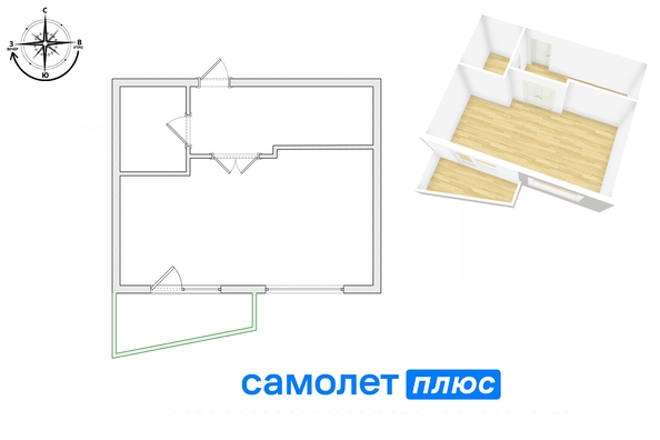 
   Продам 1-комнатную, 32.6 м², Баварская ул, 11

. Фото 17.