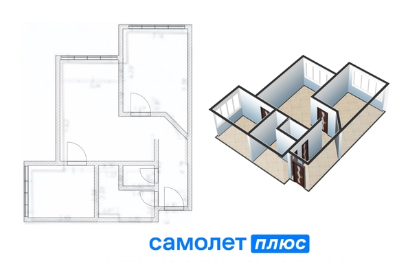 
   Продам 3-комнатную, 61 м², Дружбы ул, 30/2

. Фото 2.