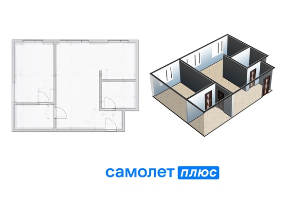 
   Продам 2-комнатную, 42.3 м², Николая Островского ул, 26

. Фото 2.