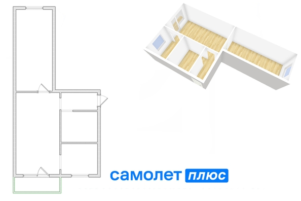 
   Продам 2-комнатную, 42.9 м², Стахановская ул, 21Б

. Фото 2.