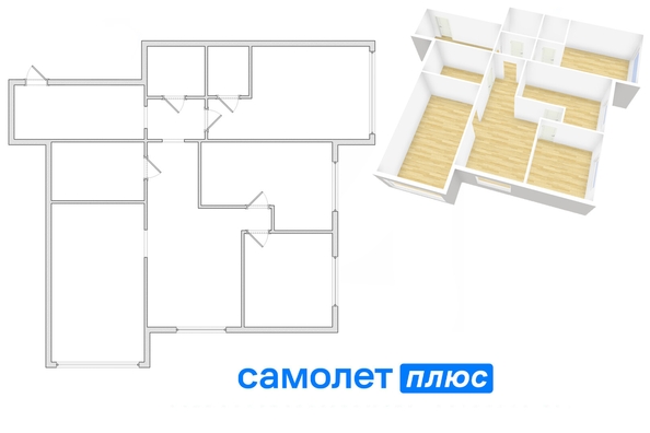 
   Продам 5-комнатную, 108.2 м², Советский пр-кт, 70А

. Фото 2.