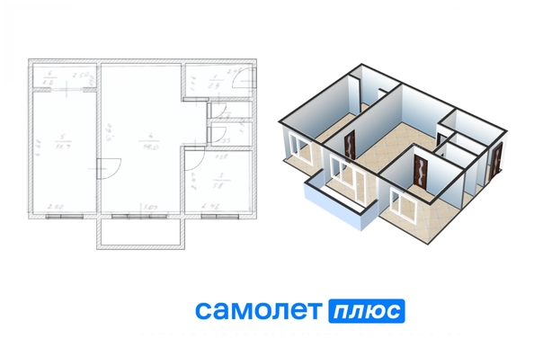 
  Продается 2-комн. квартира, 44.5 м², Ленина пр-кт, д. 115
. Фото 4.