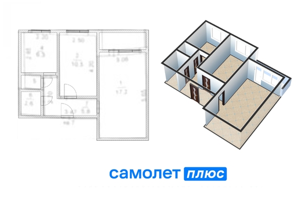 
   Продам 2-комнатную, 43.3 м², Свободы ул, 27А

. Фото 8.