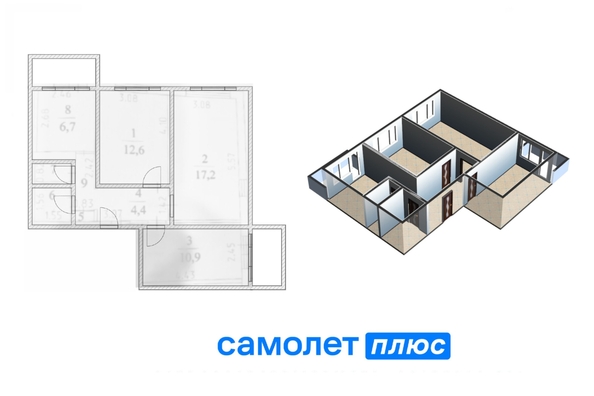 
   Продам 3-комнатную, 60.8 м², Тухачевского ул, 31Д

. Фото 2.