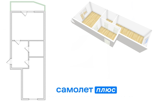 
   Продам 2-комнатную, 43.6 м², Нахимова ул, 262б

. Фото 2.