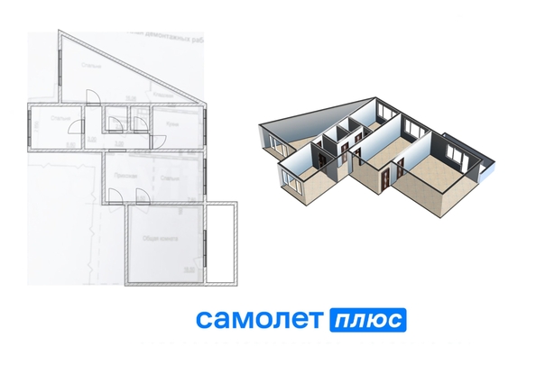 
   Продам 4-комнатную, 79.1 м², Свободы ул, 13

. Фото 2.