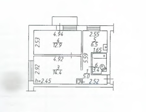 
   Продам 2-комнатную, 42.6 м², Метелкина  ул, 13

. Фото 19.