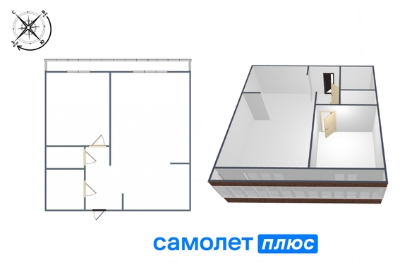 
   Продам 2-комнатную, 34.9 м², Серебряный бор ул, 24к3

. Фото 2.