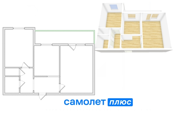 
  Продается 2-комн. квартира, 48.3 м², Аллейная ул, д. 9А
. Фото 24.