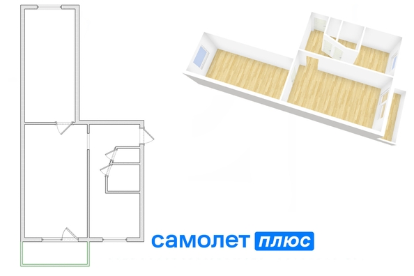 
   Продам 2-комнатную, 45 м², Инициативная ул, 1Б

. Фото 2.