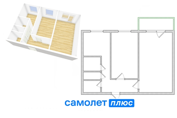 
   Продам 2-комнатную, 43.4 м², Ленинградский пр-кт, 23а

. Фото 19.