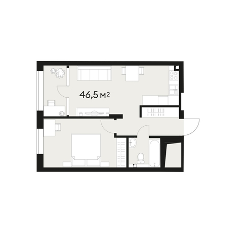 
   Продам 2-комнатную, 46.5 м², Дружбы ул, 28/2

. Фото 7.