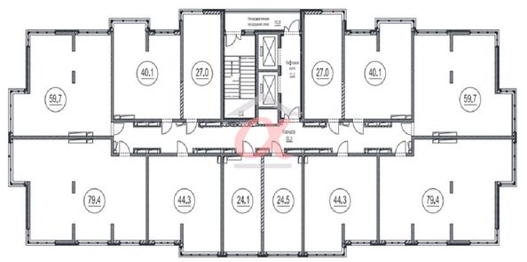 
   Продам 2-комнатную, 44.5 м², Большевистская ул, 1а

. Фото 19.