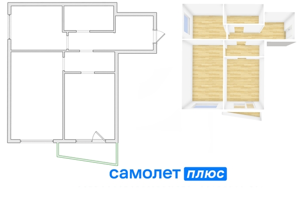 
  Продается 2-комн. квартира, 55.3 м², Серебряный бор ул, д. 24к5
. Фото 1.