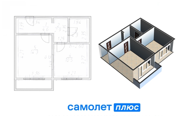 
   Продам 1-комнатную, 36.6 м², Молодежный пр-кт, 25

. Фото 2.