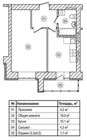 
  Продается 1-комн. квартира, 38.3 м², ЖК Верхний бульвар-2, дом 53 корп 2
. Фото 1.