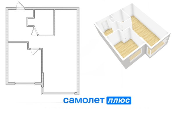 
   Продам 2-комнатную, 43.4 м², Солнечный б-р, 32

. Фото 1.