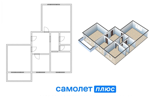 
  Продается 3-комн. квартира, 68.4 м², Свободы ул, д. 13
. Фото 2.