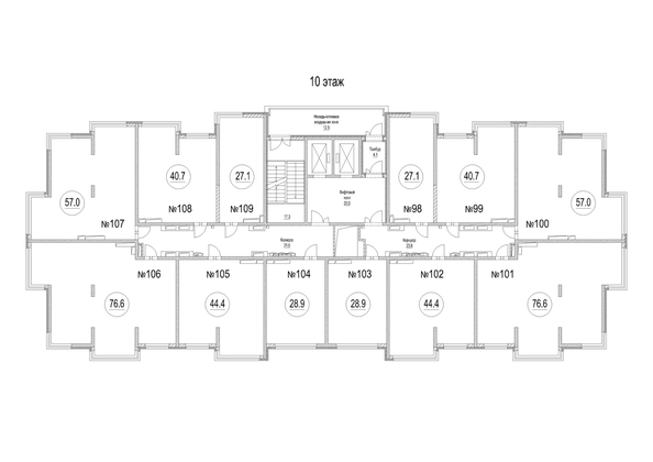 
   Продам 3-комнатную, 76.6 м², Сити-парк, дом 9

. Фото 1.
