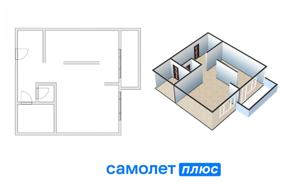 
   Продам 2-комнатную, 45.8 м², Притомский пр-кт, 7/3

. Фото 1.