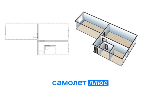 
   Продам 2-комнатную, 43.6 м², Центральная ул, 23

. Фото 10.