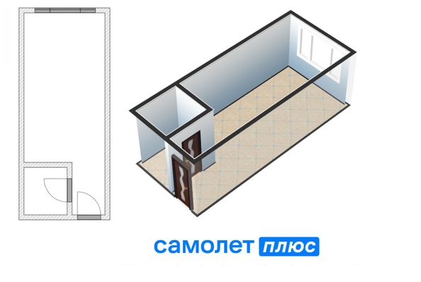 
   Продам 1-комнатную, 18.3 м², Ворошилова ул, 12

. Фото 2.