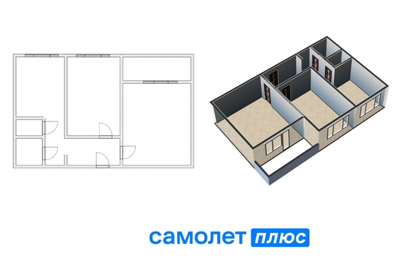 
  Продается 2-комн. квартира, 50.7 м², Авроры ул, д. 6
. Фото 13.