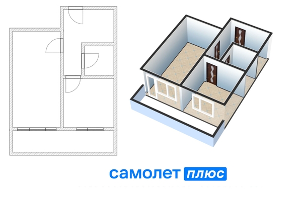 
  Продается 2-комн. квартира, 42.5 м², Веры Волошиной ул, д. 22а
. Фото 2.
