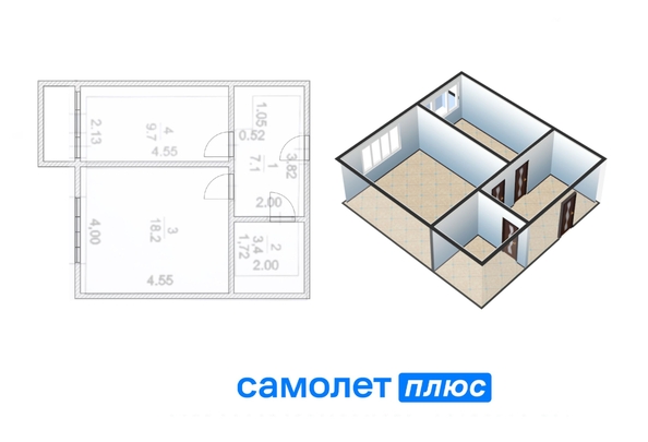 
  Продается 1-комн. квартира, 38.4 м², Шахтеров пр-кт, д. 72
. Фото 17.