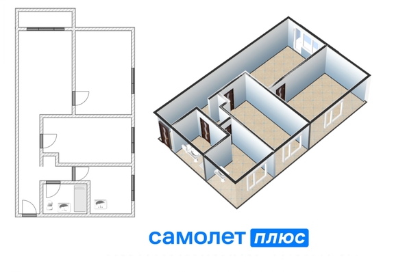 
  Продается 3-комн. квартира, 50.4 м², Инициативная ул, д. 24
. Фото 2.