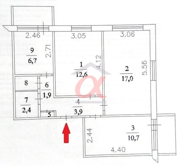 
  Продается 3-комн. квартира, 60 м², Химиков пр-кт, д. 25
. Фото 17.