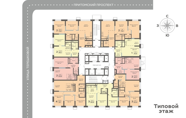 
  Продается 4-комн. квартира, 83 м², ЖК Столичный
. Фото 1.