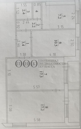 
  Продается 3-комн. квартира, 61.5 м², Ленина пр-кт, д. 123
. Фото 20.