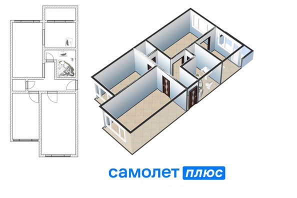 
  Продается 3-комн. квартира, 69 м², Химиков пр-кт, д. 49А
. Фото 31.