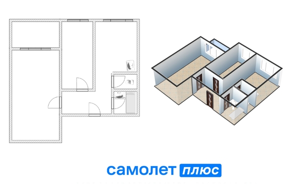 
  Продается 2-комн. квартира, 44.9 м², Химиков пр-кт, д. 24
. Фото 7.