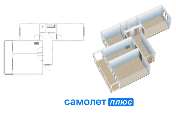 
  Продается 3-комн. квартира, 56.6 м², Попова ул, д. 9
. Фото 15.