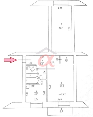
  Продается 2-комн. квартира 47 м². Фото 22.