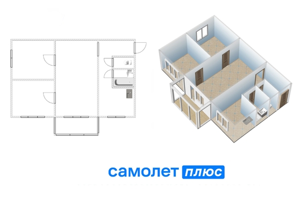 
  Продается 3-комн. квартира 49.2 м². Фото 2.