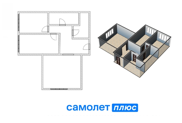 
  Продается 3-комн. квартира 71.6 м². Фото 4.