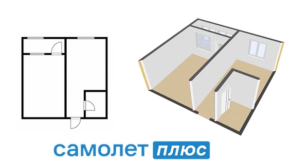 
  Продается 2-комн. квартира 35.5 м². Фото 2.
