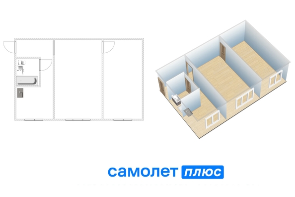 
  Продается 2-комн. квартира 46.2 м². Фото 20.